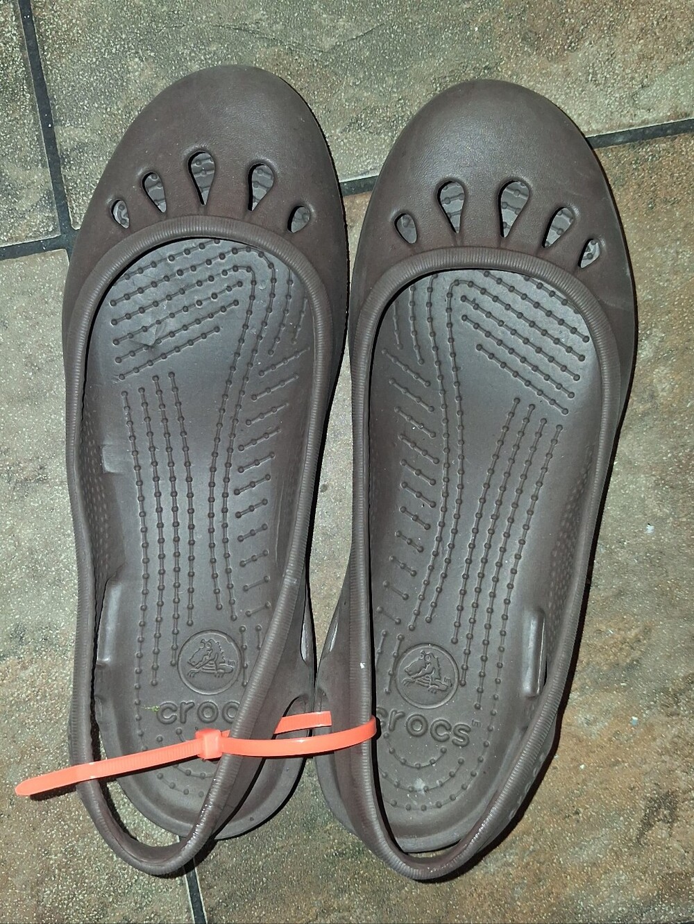CROCS Women’s Dark Brown Malindi Slip-On Ballet Flats